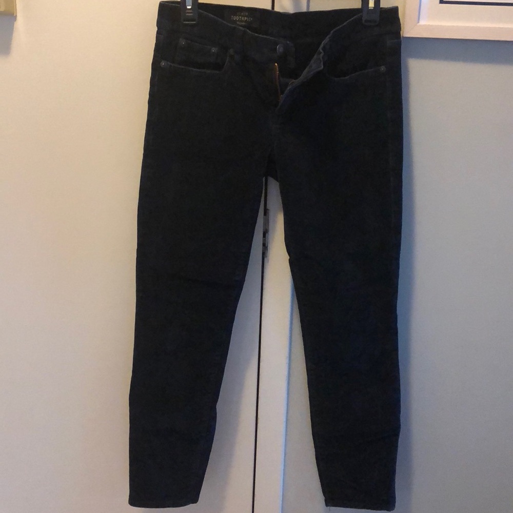 Navy velvet pants